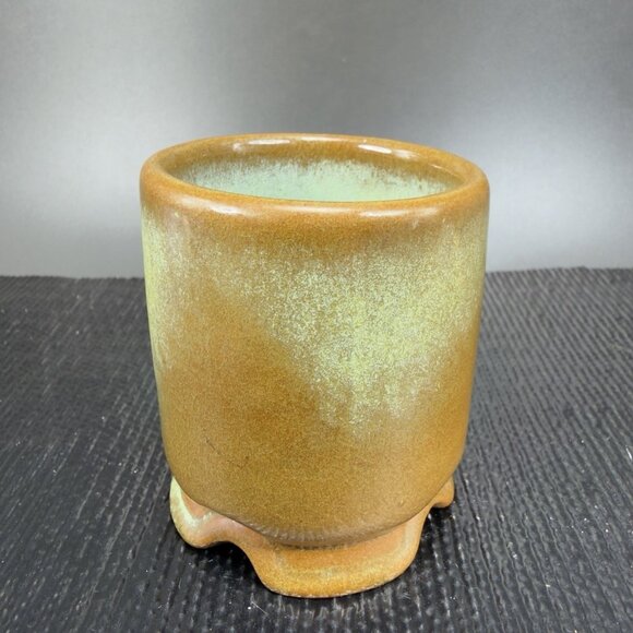 Frankoma Pottery Plainsman Toothpick Holder Bud Vase Prairie Green Marked VTG - Picture 7 of 9